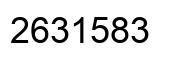 Number 2631583 black image