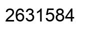 Number 2631584 black image