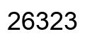 Number 26323 black image