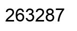 Number 263287 black image