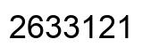 Número 2633121 imagen negro