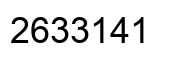 Número 2633141 imagen negro
