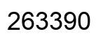 Number 263390 black image