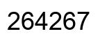Number 264267 black image