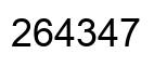 Number 264347 black image