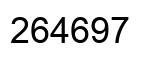 Number 264697 black image