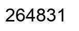 Number 264831 black image