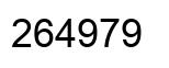 Number 264979 black image
