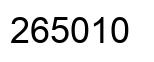 Number 265010 black image
