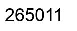 Number 265011 black image