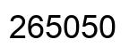 Número 265050 imagen negro