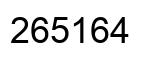 Number 265164 black image