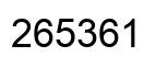 Number 265361 black image