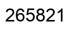 Number 265821 black image