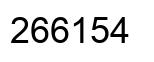 Number 266154 black image