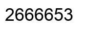 Number 2666653 black image