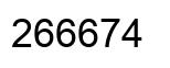 Number 266674 black image