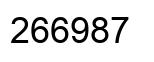Número 266987 imagen negro