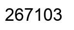 Number 267103 black image