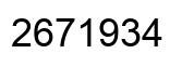 Number 2671934 black image