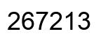 Number 267213 black image