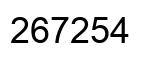 Number 267254 black image