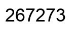 Number 267273 black image