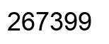 Number 267399 black image