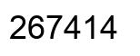 Number 267414 black image