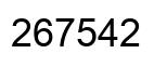 Número 267542 imagen negro