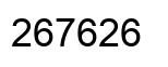 Number 267626 black image
