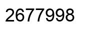 Number 2677998 black image