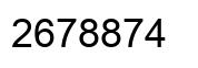 Número 2678874 imagen negro