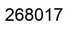 Number 268017 black image