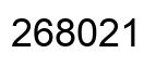 Number 268021 black image
