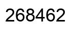 Number 268462 black image