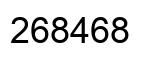 Number 268468 black image