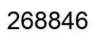 Number 268846 black image