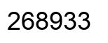 Number 268933 black image