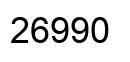 Number 26990 black image