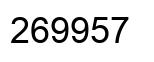 Number 269957 black image