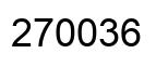 Number 270036 black image