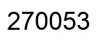 Number 270053 black image