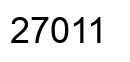 Number 27011 black image