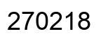 Number 270218 black image