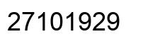 Number 27101929 black image