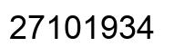 Number 27101934 black image