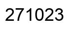 Number 271023 black image