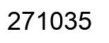 Number 271035 black image