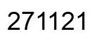 Number 271121 black image